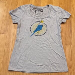 Chive Tees Dumb & Dumber Graphic T-Shirt in Light Gray